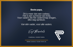 Het bedankkaartje dat jonge vaders krijgen wanneer ze een cadeau ontvangen