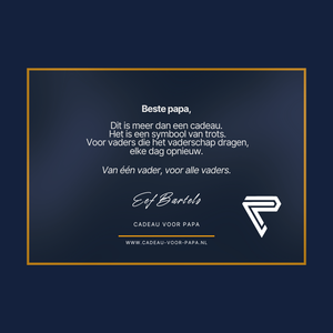 Bedankkaartje voor klanten van cadeau voor papa