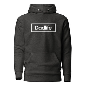 cadeau voor vader – grijze dadlife hoodie met siliconen brick print en luxe cadeauverpakking