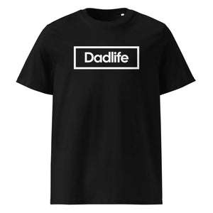 cadeau voor vader – zwart dadlife t-shirt met siliconen brick print en luxe cadeauverpakking
