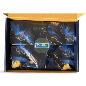 Als je een luxe cadeauverpakking opent, kijk je tegen het luxe cadeaupapier aan waar je product in zit